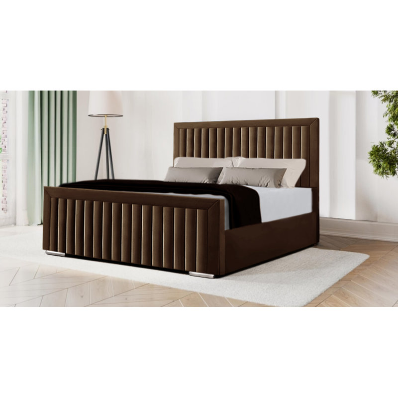 Miyon Upholstered Bed, Super King (6'), Brown