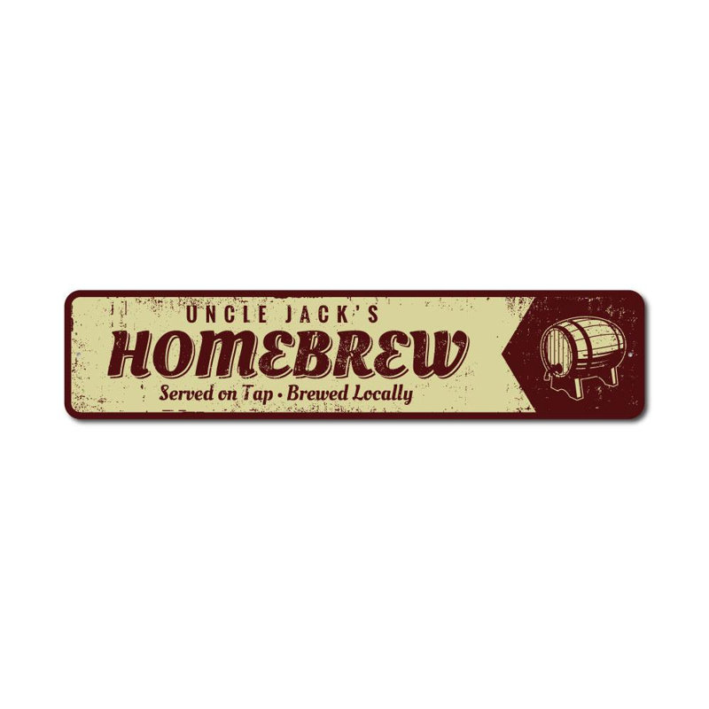 Plaque Homebrew, H 4 po x l 18 po x P 0,04 po