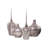 Venetia Ebony Glass Bottle with Aluminium Spired Lid - Short
