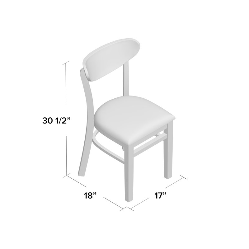 Fayette 18'' H Upholstered Beech Side Chair, Cherry