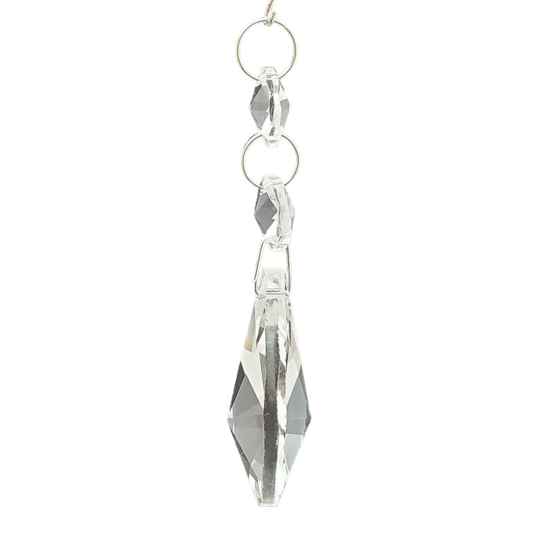 Ornement faîteau à facettes en cristal pendalogue
