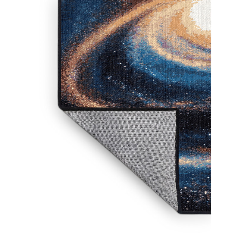 Tapis gris lavable à la machine, Rond 4 pi