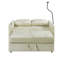 Lit escamotable de 53,9 po beige pour salle de divertissement, réglable, deux porte-gobelets, support pour téléphone, 3 ports de chargement et lit à sac de rangement latéral, avec support, support et salon-770297228
