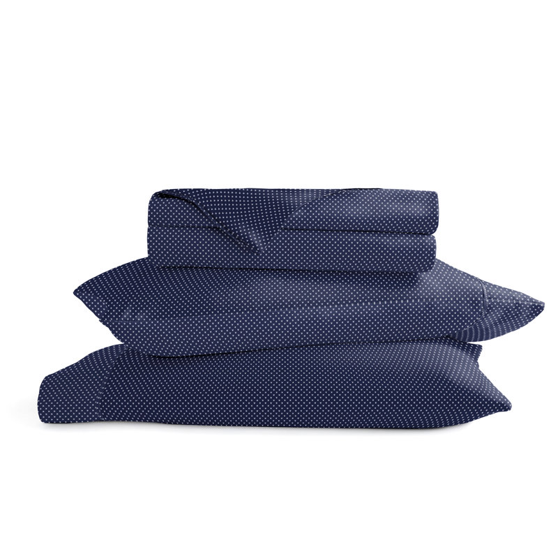 Ensemble de draps en microfibre Home My Heart, Bleu marine, Ensemble de draps pour très grand lit + un drap-h