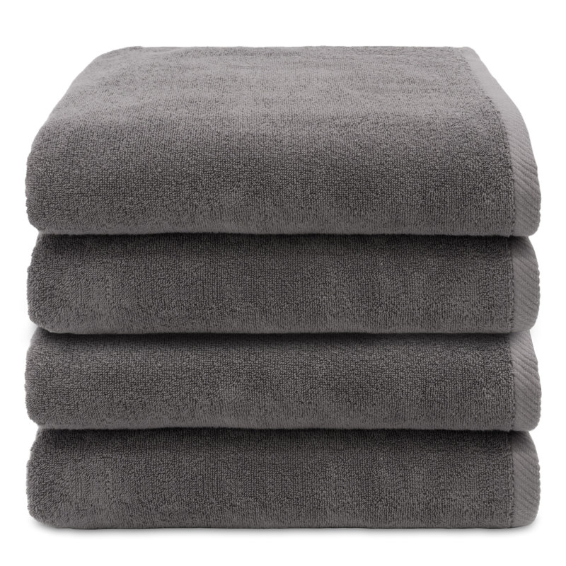 Serviette de bain en coton turc, Gris anthracite