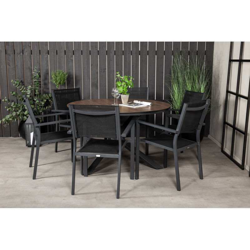Drishya 6 - Person Patio Dining Set with Round Table