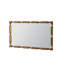 Miroir mural rétro en bois sculpté rond avec cadre colonne décorative rétro