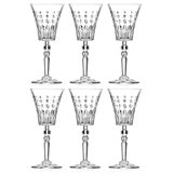 Goblet - Stemmed Glasses - Set of 6 Goblets - 7 oz. Beautifully Designed - Made in Europe