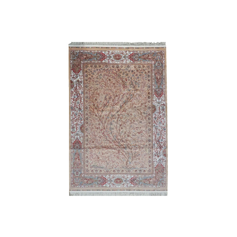 Tapis touffeté en soie 5X8 Hereke