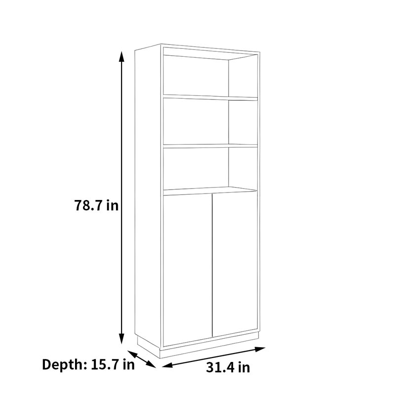 Vitaliano, (3 tablettes) H 78,7 po x l 31,4 po x P 15,7 po, Marron foncé