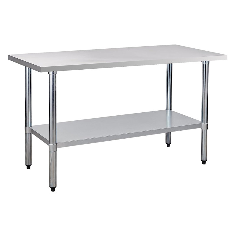 Table de travail commerciale en acier inoxydable, H 35,4 po x L 60 po x l 24 po