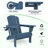 Dalson 5-Piece Plastic Adirondack Chair with Side Table and Ottomans-95981044