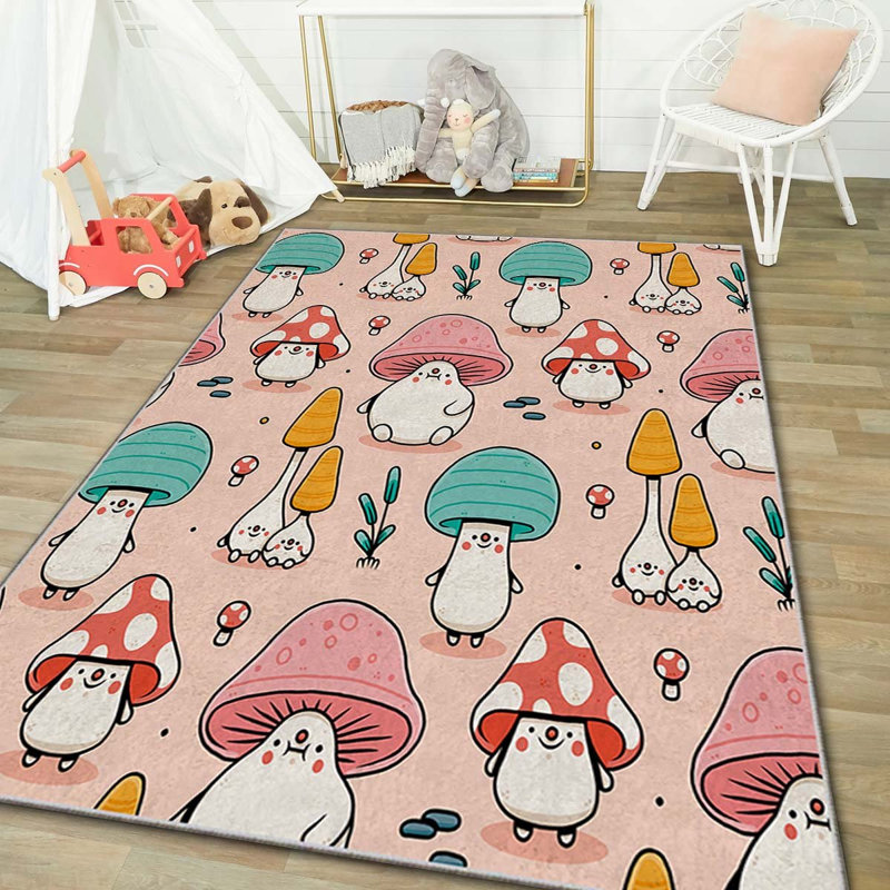 Luxurious Polyester Area Rug, 5.2 x 7.5 ft | 740 g/m², Non-Slip Felt Dot Underside, Laminated Sponge for Durability | Antibacterial, Easy Clean, Machine Washable at 86°F, Stunning Digital Print on Velvet Fabric