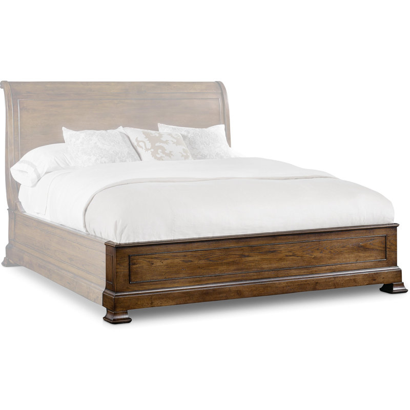Archivist Sleigh Bed with Low Footboard, Queen, Soft Casual Pecan