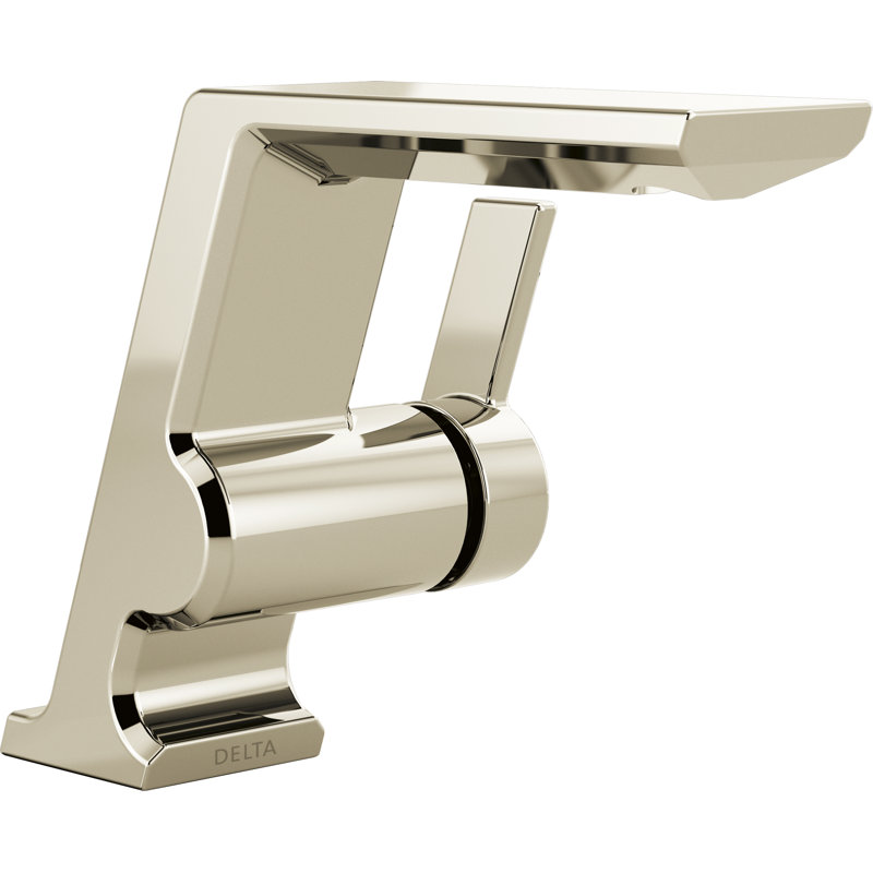 Robinet de salle de bain pivotant à un trou avec assemblage de drain et technologie d'étanchéité DIAMOND ™, Nickel poli