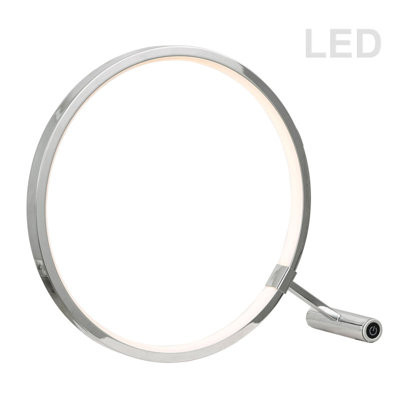 Lampe de table 12 po Avera, Chrome poli