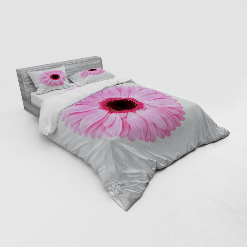 Ensemble de housse de couette en microfibre rose, Housse de couette grand + 3 pièces supplémentair