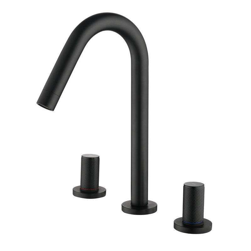 Robinet de salle de bain en laiton, Noir