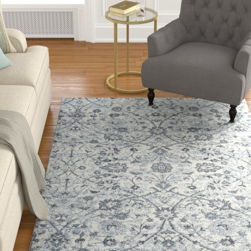 Honig Traditional Floral Low Pile Performance Area Rug, Rectangle 8'9" x 11'9"