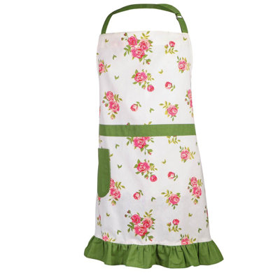 Floral Cotton Bib Apron