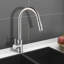 Robinet de cuisine tactile avec douchette extractible noir mat-63682694