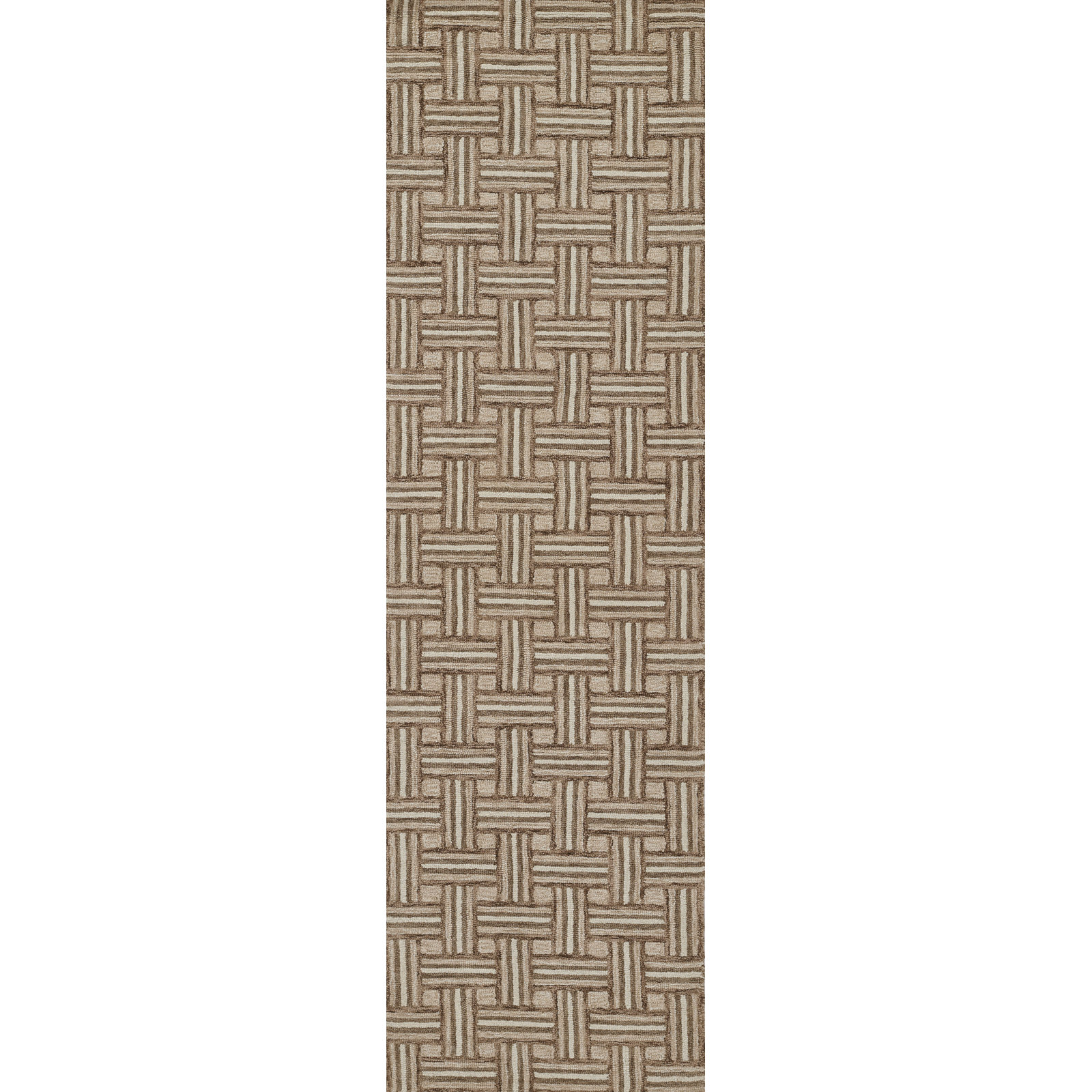 Abbott Hand Tufted Wool Tan Rug, Runner 2'3" x 8'