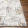 Rectangle Machine Woven Polyester Area Rug in Orange/Cream