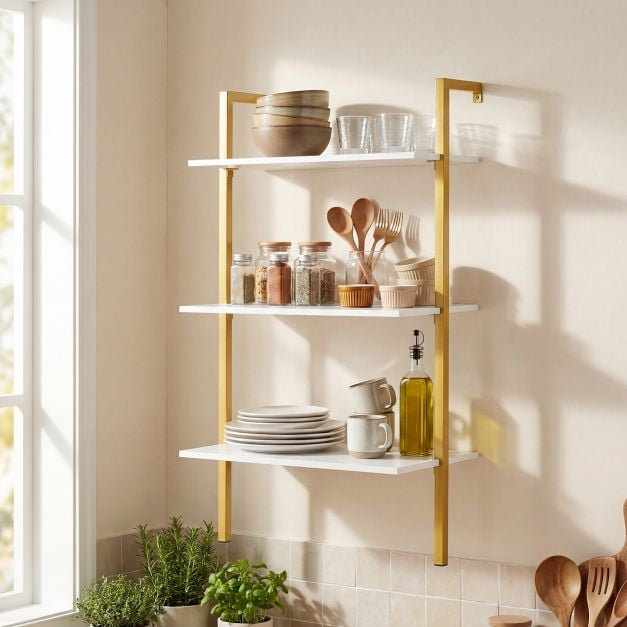 96cm H x 53.5cm W Metal Bookcase, White