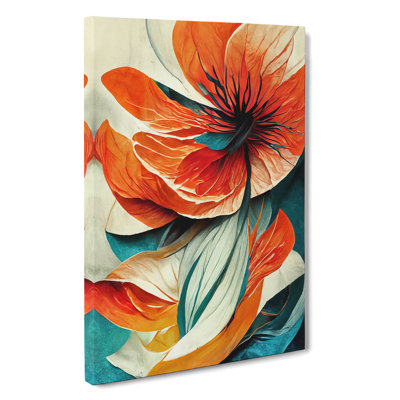 Modern Abstract Flowers No.4 - Wrapped Canvas