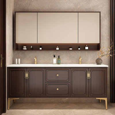 Chinese-style luxury retro bathroom Vanity