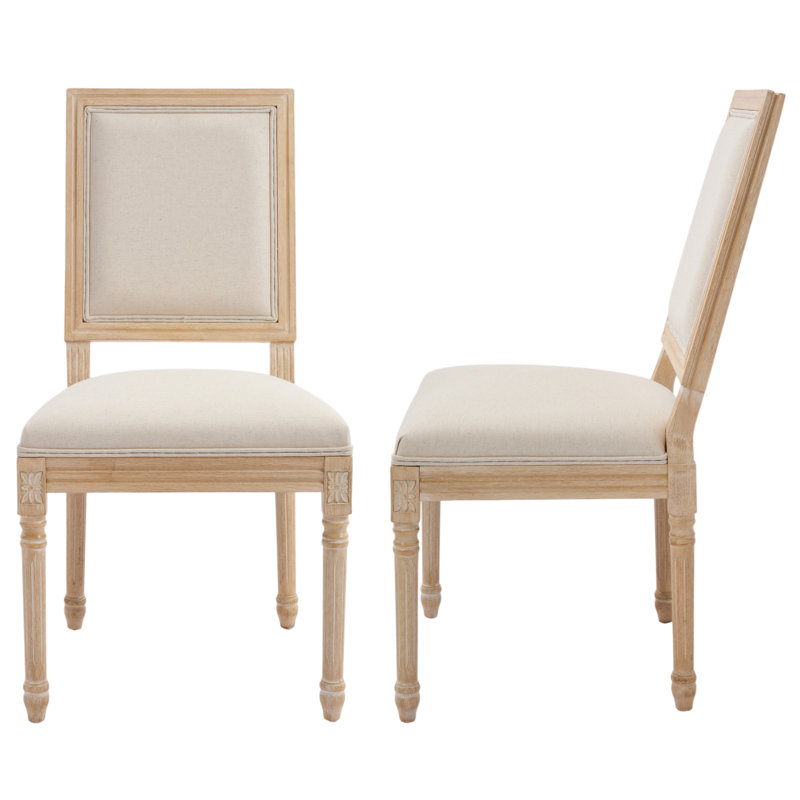 Chaises de salle à manger rembourrées Amando, 2, Beige