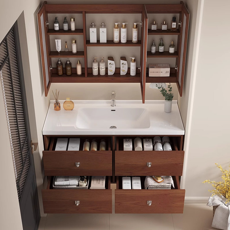 Armoire de salle de bain rétro simple, H 19,7 po x l 47,2 po x P 19,7 po