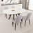 5 Pieces Dining Table Set, Expandable Dining Table With 4 Cushioned Dining Chairs
