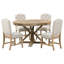 Ensemble de table de salle à manger extensible avec rallonges et chaises rembourrées