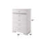 Commode 5 tiroirs Naima II blanche ultra brillante - Commode de rangement moderne avec rangement pour bijoux intégré