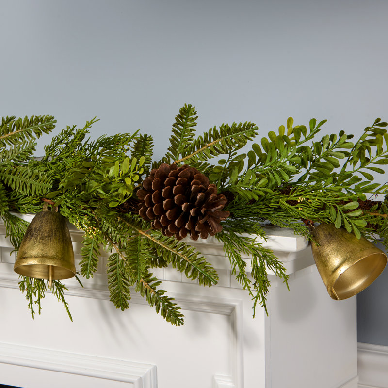 Tour de rangement de 6 Guirlande de sapin avec cloches de Noël