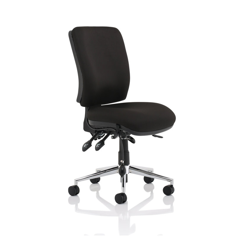 Polyester Blend Office Chair, Black