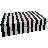 Genuine Marble Coffee Table - Nero Black + Carrara White Striped Marble