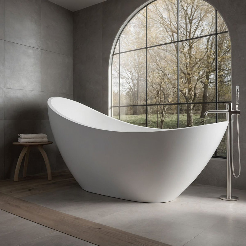 1870mm x 810mm Freestanding Stone Bathtub