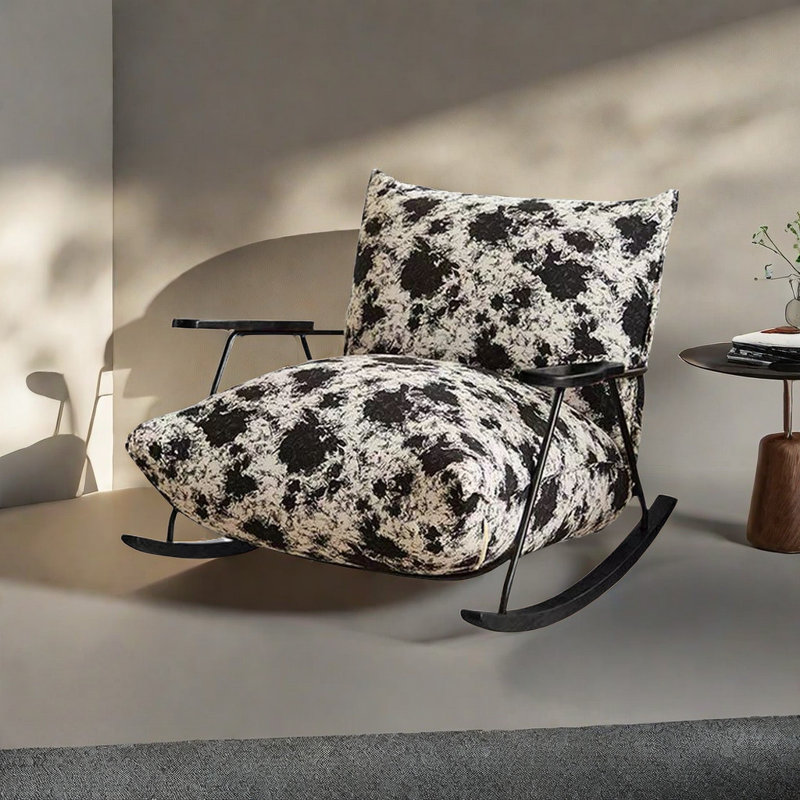 Fauteuil à bascule rétro italien simple décontracté