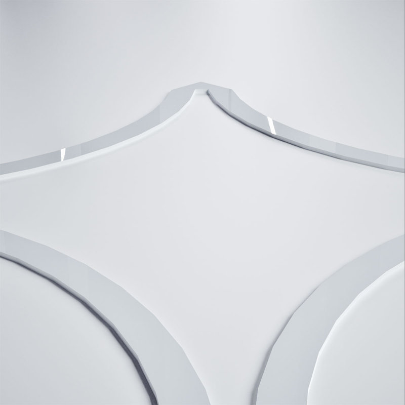Panneaux muraux décoratifs en acrylique à motif de murets, l 15 3/8 po x H 15 3/8 po x T 1/8 po, blanc, Blanc