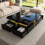 Table basse moderne carrée avec 4 tiroirs-692370476