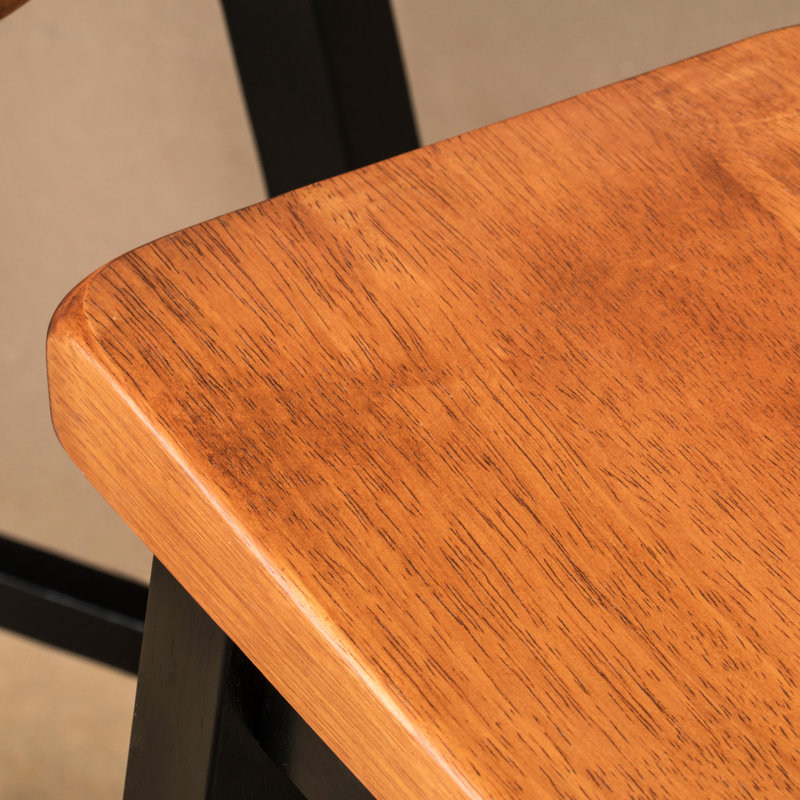 Tabouret de selle en bois 29 po, noyer