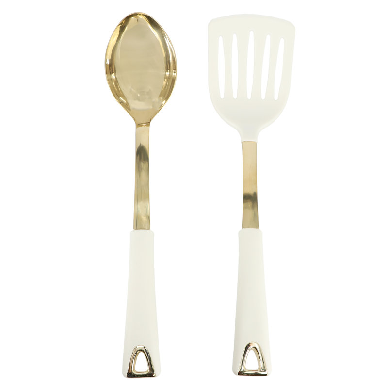 Ensemble de 2 cuillères à outils en acier inoxydable Martha Stewart