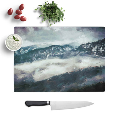 Glass Mountain Peak View in Italy in Abstract Chopping Board