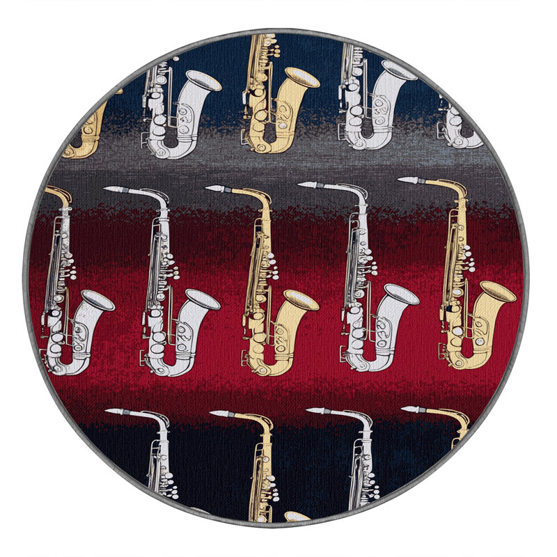  Tapis lavable pour saxophone, Rectangle 6 pi x 9 pi