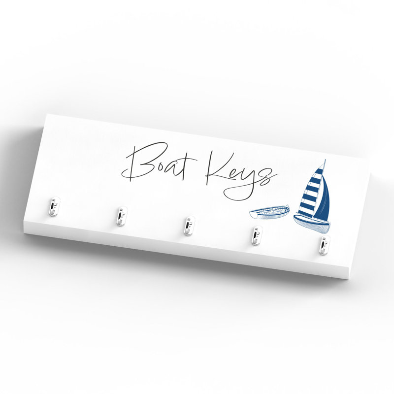 Solid Wood 5 - Hook Wall Mounted Coat Rack