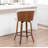 Devault Swivel Upholstered Counter Stool With Wood Frame-123161754