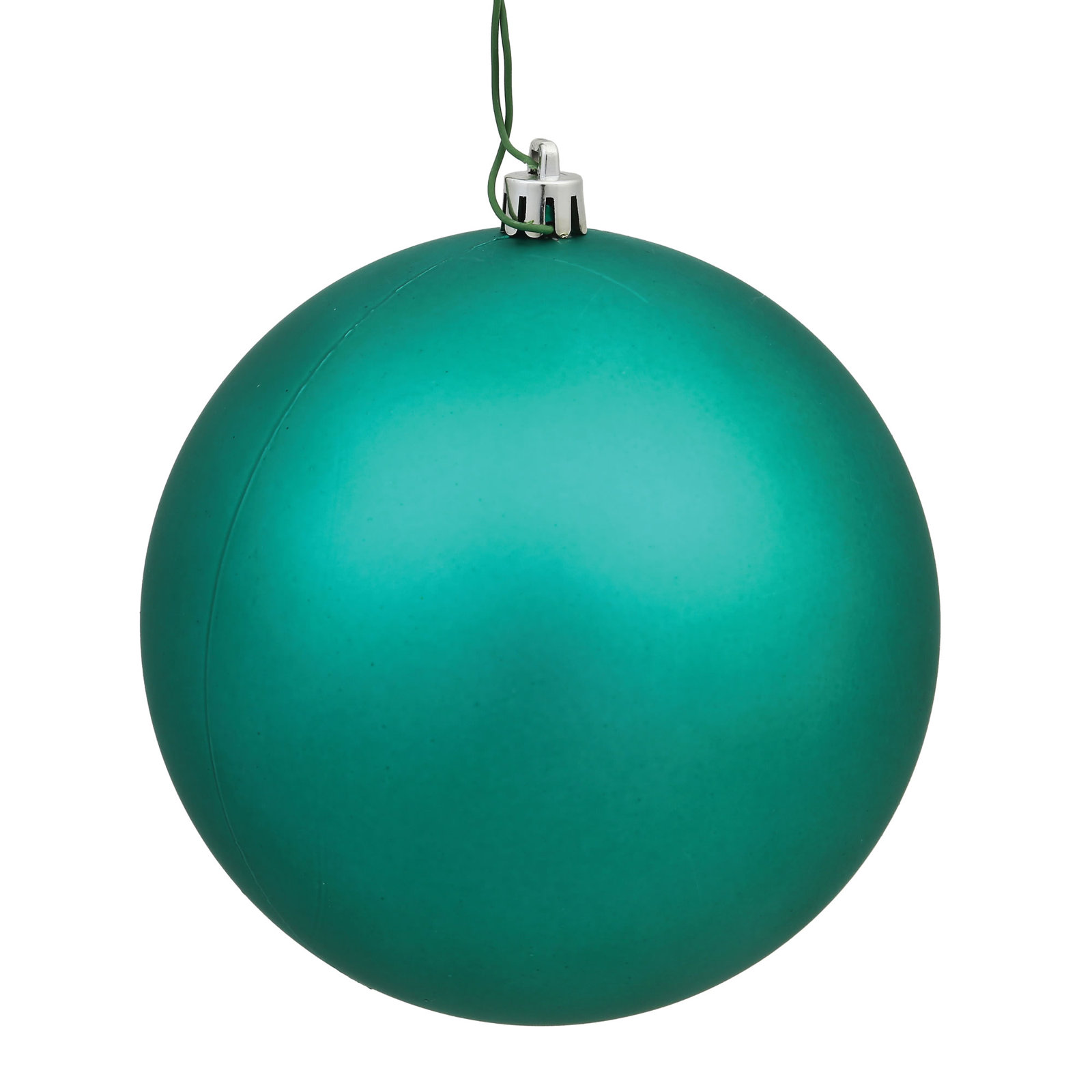 Holiday Décor Ball Ornament, 3" H x 3" W x 3" D, Matte Teal