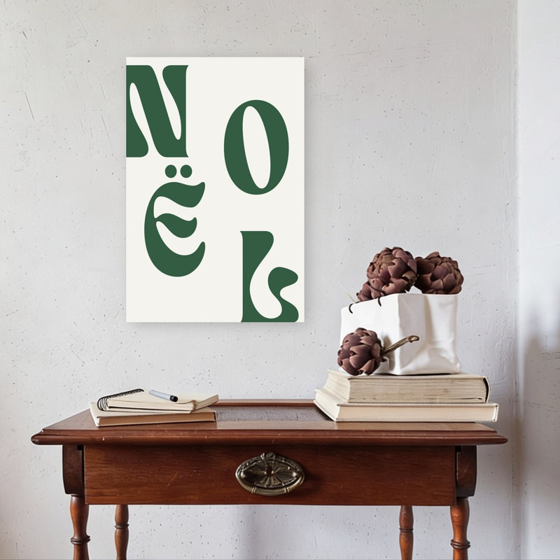 Noelno03 Elegant Minimalist Modern Winter Architecture Wall Art Print, 24" H x 16" W